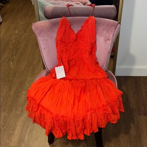 NWT Free People Hooked On You Halter Cropped mini skirt set. - Picture 6 of 7